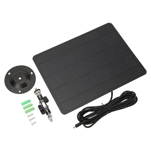 RV Solpanel Mono Högeffektiv Solar Batteriladdarpanel med fäste 3 meter Laddkabel för RV utomhuskameraövervakning 10W Square