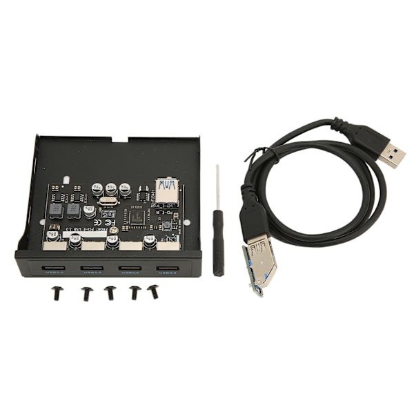 PCIE till USB 3.0 PC-frontpanel 4 portar 5Gbps PCIE USB-adapter Stöd för varmkoppling 3,5 tum USB3.0 frontpanel för Windows