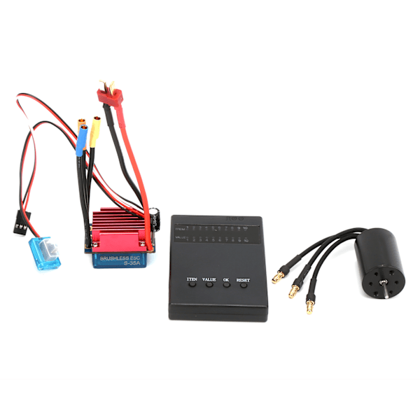 2435 4500KV RC borstlös motor S35A borstlös ESC programmeringskortset för 1/16 1/18 RC bil