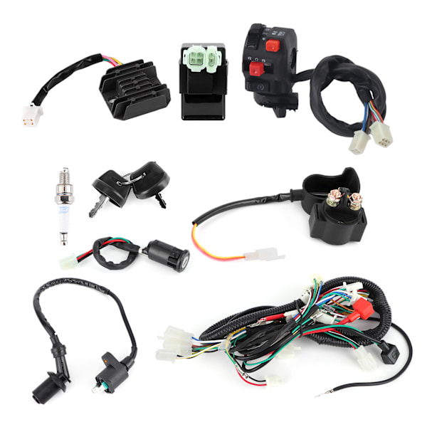 Elektrisk startmotor ledningsnätssats Tillbehör Passar för GY6 125cc 150cc fyrhjuling ATV
