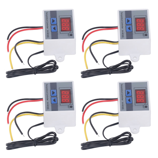 LED Temperaturregulator 12V - 4STK, Varme/Kjøling Termostat Brytermodul, 120W