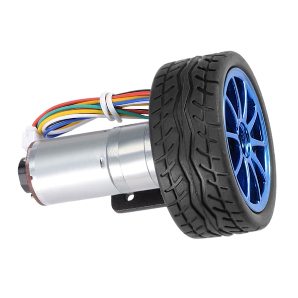 Encoder-gear motor med monteringsbeslag og 65 mm hjulsæt - Smart Car Robot, DC12V (30RPM)