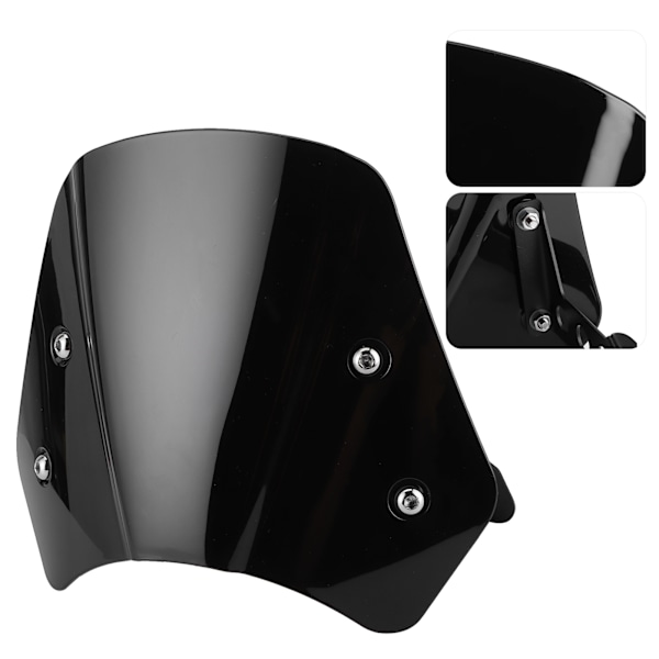 Kort motorsykkel vindskjerm vindavviser beskyttende kåpe passform for Benelli Leoncino 250 Black