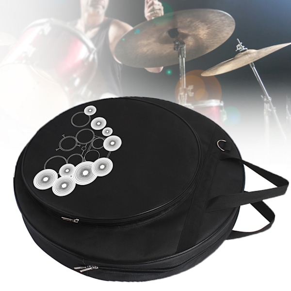 21-tommers Cymbal Bag Packback Tre Pocketter med Avtakbar Skillevegg Skulderstropp