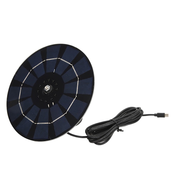 RV Solcellepanel Mono Høy Effektiv Solbatteriladerpanel med Brakett 3 Meter Ladingkabel for RV Utendørs Kameraovervåking 5W Rund