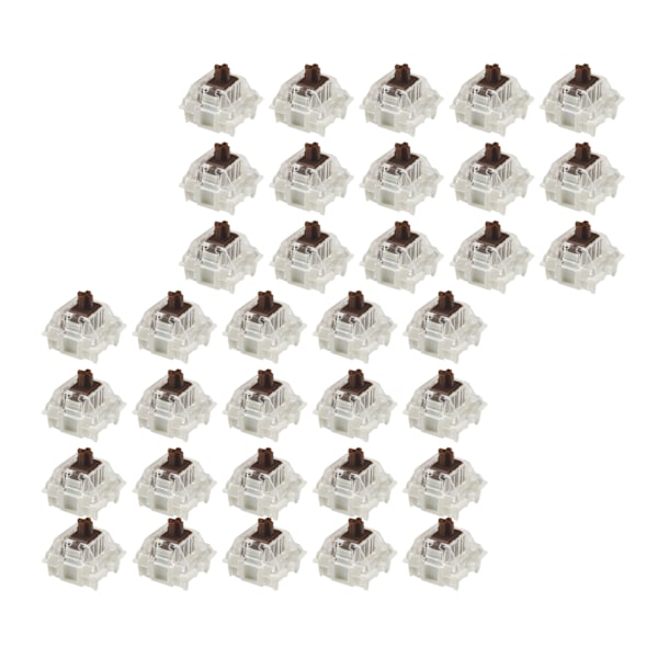 35 kpl SMD RGB -kytkin DIY Korkean vakauden läpinäkyvä mekaaninen näppäimistökytkin aloittelijoille ja ammattilaisille Brown Switch