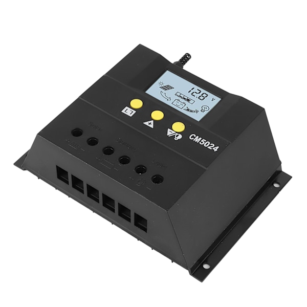 PWM Solcelleanlæg Lad/Udladningsregulator Batterisystem LCD Display 50A 12V/24V
