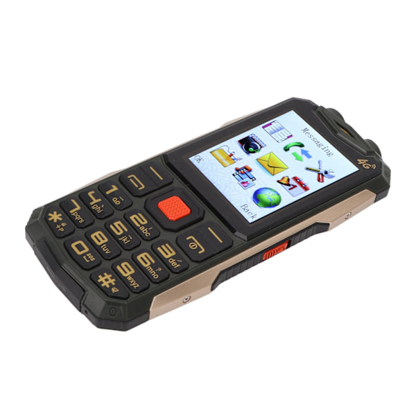 2,8 tommers HD-skjerm Seniormobiltelefon 2G Dual SIM Dual Standby 4800mAh Høyttalere Eldre Mobiltelefon med stemmeoverføring Grønn