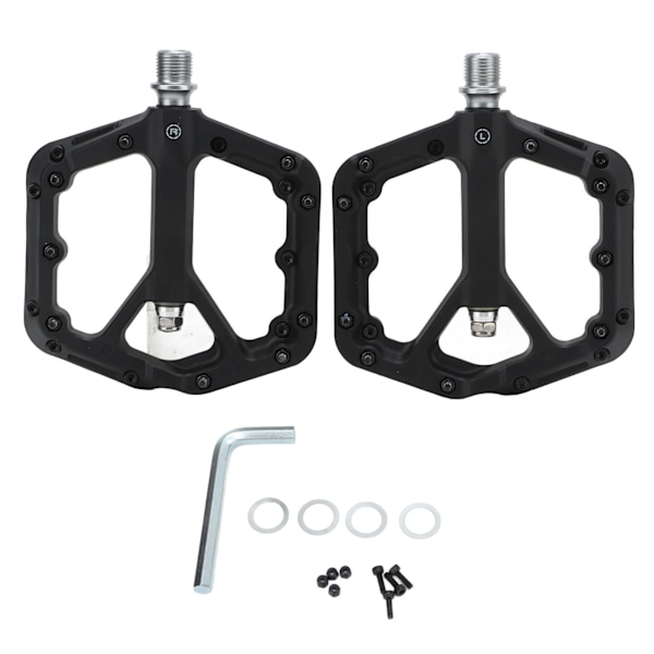 Skid Resistant Bicycle Pedals - Black, Waterproof, 2pcs