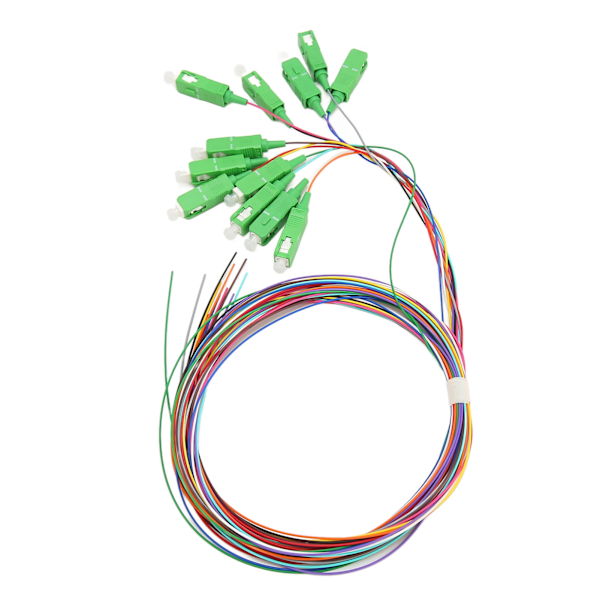 1,5 Meter Fiberoptisk Pigtail 12 Tråder SC APC 12 Farger Enkeltmodus Fiberoptisk Pigtail for Sveising av Nettverk