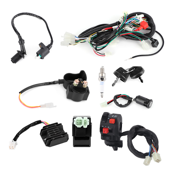 Elektrisk startmotor ledningsnätssats Tillbehör Passar för GY6 125cc 150cc fyrhjuling ATV
