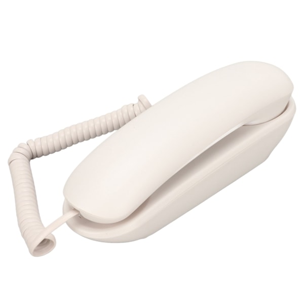 Vægtelefon Multifunktion Store Knapper Genopkald Lydløs Funktion Ledningsført Vægtelefon til Hjemmekontor Hotel Hvid