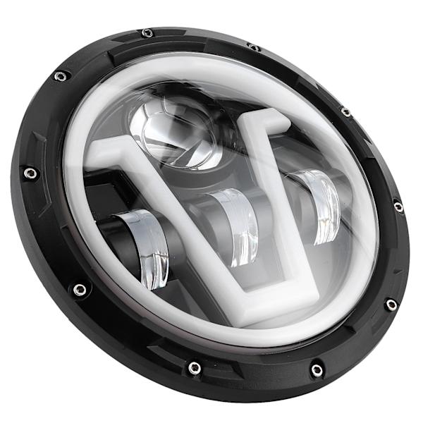 7-tums rund LED-strålkastare Vit Gult ljus IP67 Vattentät passform för Jeep Wrangler JK 07-18