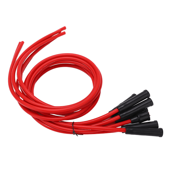 Tändstift Tändkabelset Röd 8mm Diameter 1m Längd Tändtrådsbyte för 6-cylindriga klassiska bilar