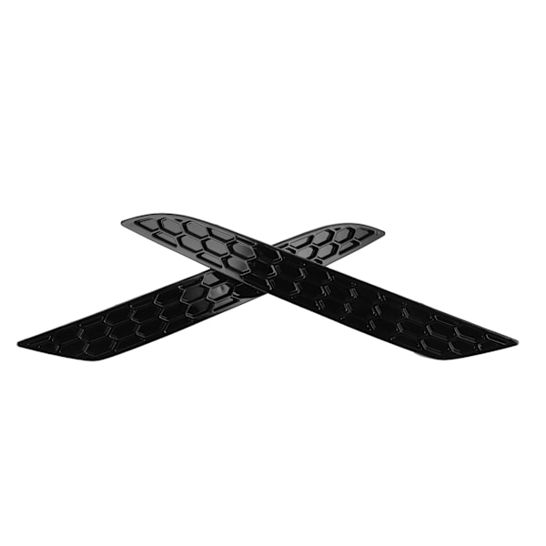 2 stk. Glanssort bakre støtfangerreflektor Honeycomb Delete Sett Passer for MK7.5 GTD R2017-2020