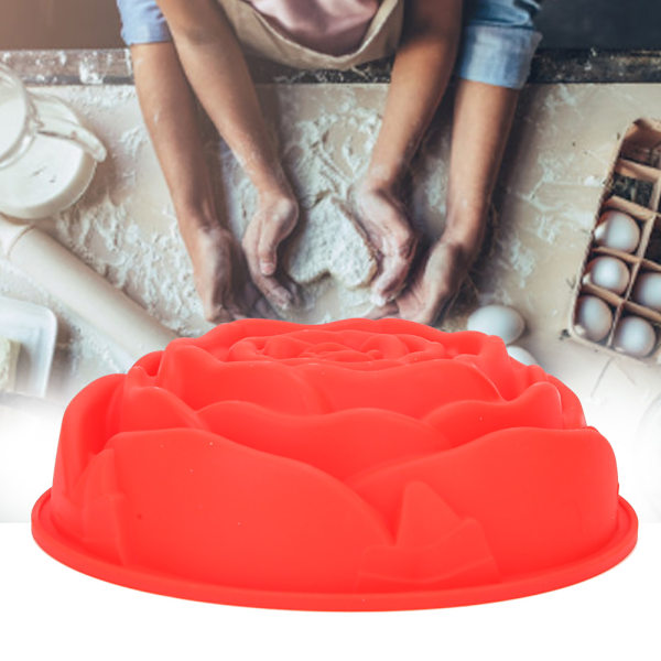 Vakker Rose Silikon Bakeform - DIY Bakeverktøy