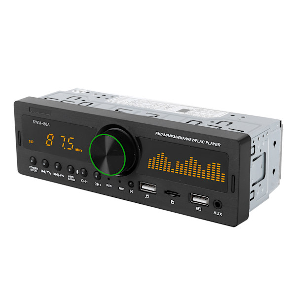 1 DIN Bluetooth MP3-äänisoitin kaukosäätimellä, tukee ääniohjausta SWM‑80APosition-toiminto