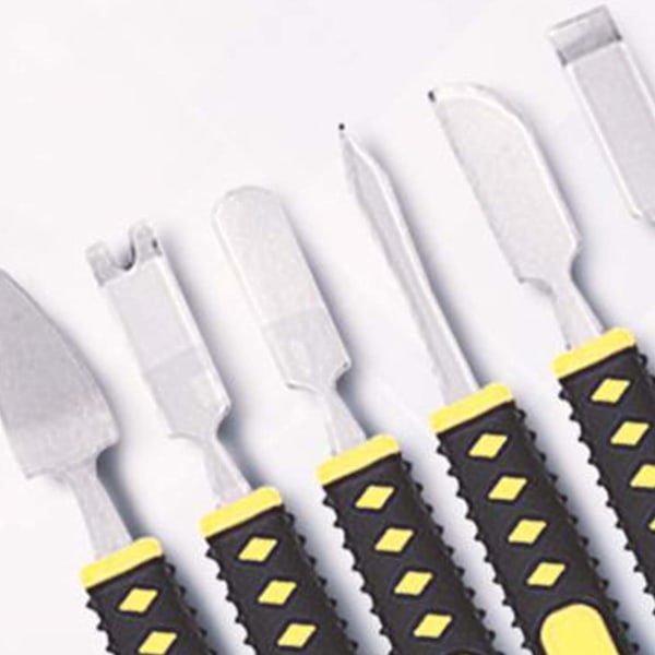 Metallisk Crowbar 6-delars Set Kolstål Kompakt Struktur 6-delars Reparationsverktygssats för Telefon 6-delars