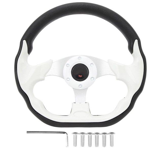 12,5 tums golfvagnsratt Universal 6-håls rattbyte för E‑Z‑GO TXT & RXV White
