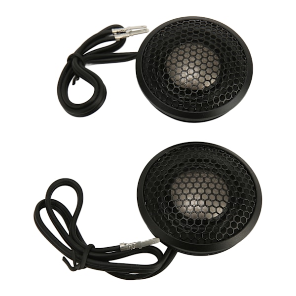 2 st. Bilhögtalare Diskant Hifi Svart Kompakt Struktur 150W Dome Tweeter med Bas för Alla Bilaudiosystem