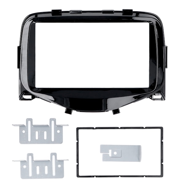 2 DIN Car Dash Mount Trim Kit Stereo Radio Fascia GPS CD DVD Panel Rambyte för AYGO 2014-2015