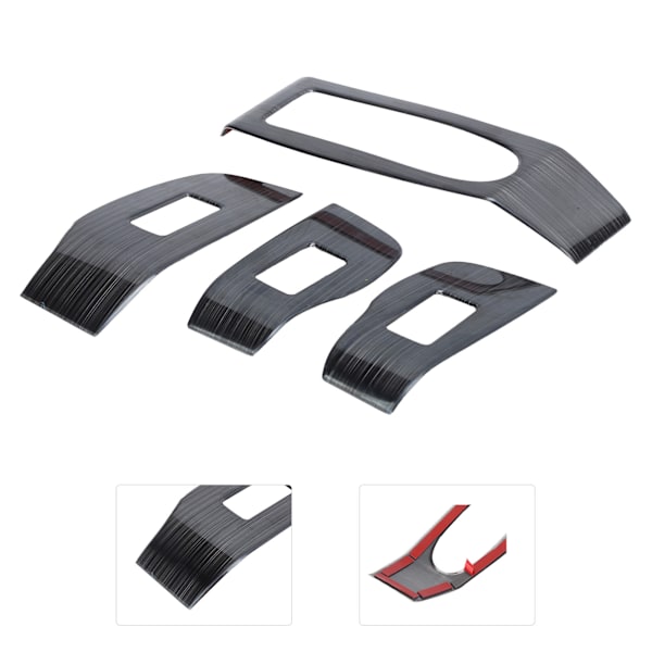 4st Fönsterbrytare Panel Trim Ramdekaler Dekorationsersättning för Mazda CX‑30 2020 RHD