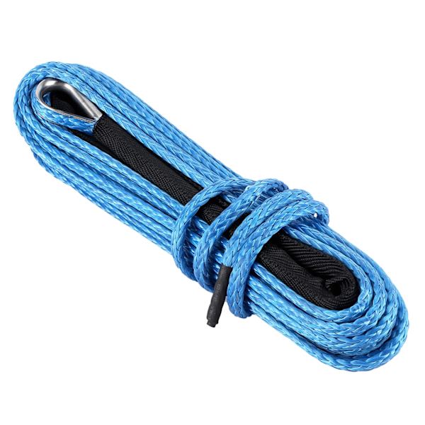 Vinschrep 15 m kabel 7700lbs Nylon Trailer Recovery Dragrem för SUV ATV UTV TrunkBlue