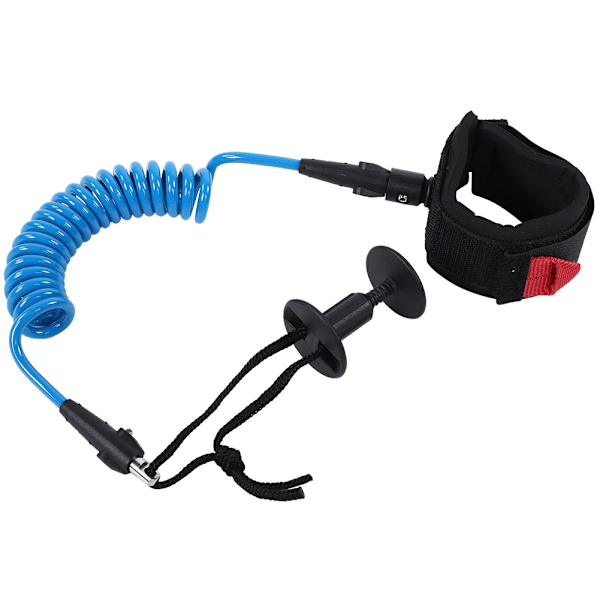 Coiled Wrist Leash for Bodyboard Surfing - Blue, 5.5MM/5ft