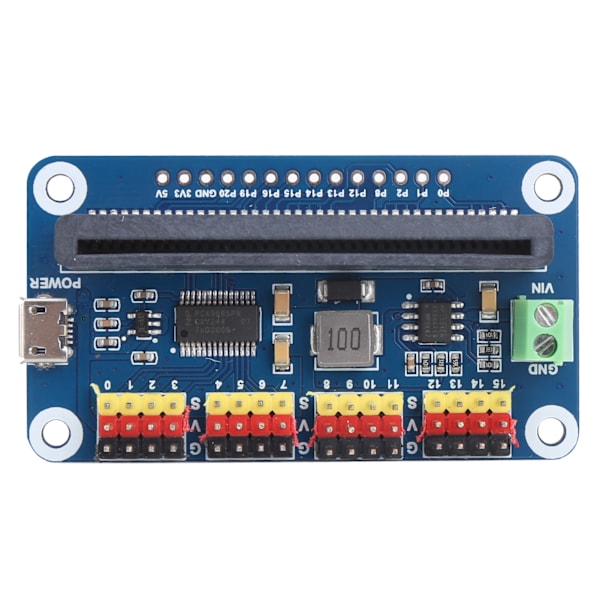 Micro:bit 16-Servo-driverkort, I2C-grensesnitt, Styr 16 servomotorer