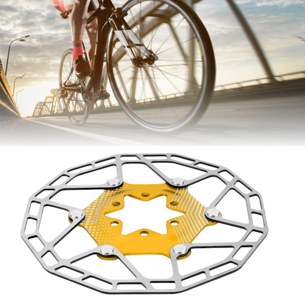 Ultralet Flydende Rotor Bremseskivepude - 160mm, Guld - Mountain Road Cykel Tilbehør