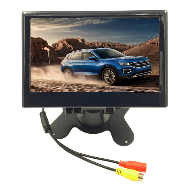 7-tums backningsmonitor för bil 12 till 24V 170 graders vidvinkel färg LCD HD tvåvägs videoingång för lastbilar med släpbilar runt hålskamera