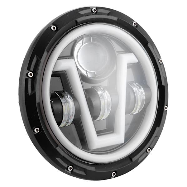 7-tums rund LED-strålkastare Vit Gult ljus IP67 Vattentät passform för Jeep Wrangler JK 07-18