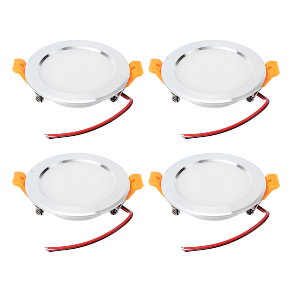 4st 4in takljus Rund LED Downlight DC 12V 3W Vit RV Modifiering Tillbehör för husvagn Yacht