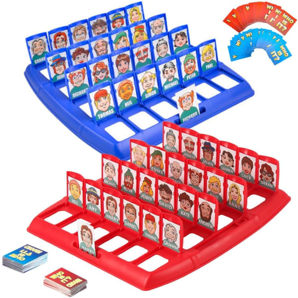 1 st Gissa vem, Brädspel Gissa vem, 96 delar Gissa vem-kortspel Inkluderar karaktärsark, presenter till 4+-åriga flickor Pojkar（20×20×5 cm）