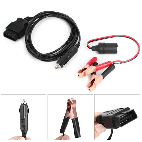 OBD2 Nödströmförsörjningskabel ECU Memory Saver Car Extension Socket