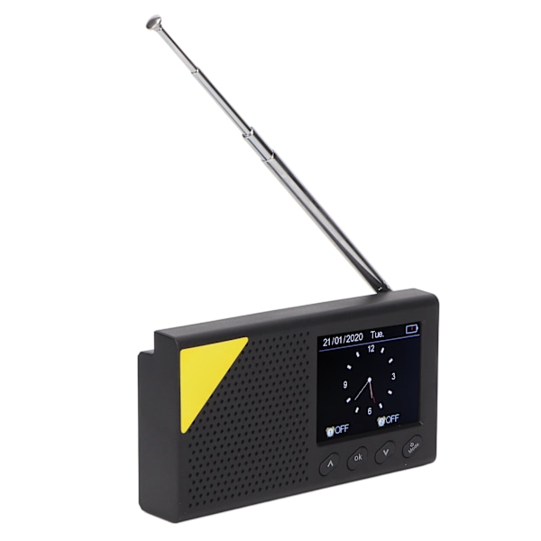 Digital DAB-radio Bluetooth 2,4-tums färg LCD-skärm Auto Tune 20 Radiostationer AM FM-radio