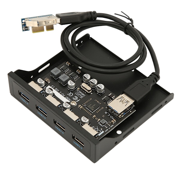 PCIE till USB 3.0 PC-frontpanel 4 portar 5Gbps PCIE USB-adapter Stöd för varmkoppling 3,5 tum USB3.0 frontpanel för Windows