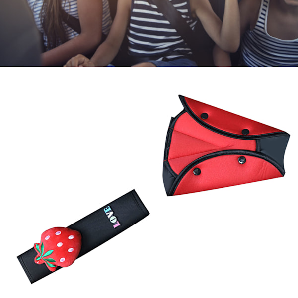 Kudddyna för bilbälte Söt mjuk tjock polyester för barn bilstolsremsa för bilsmultron