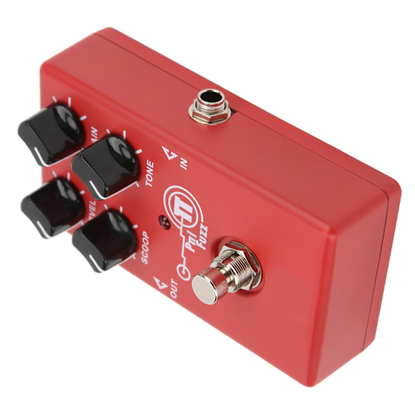 Fuzz Distortion Pedal Nivå Gain Scoop Tone Justering Elektrisk Gitar Monoblock Effekt 30mA