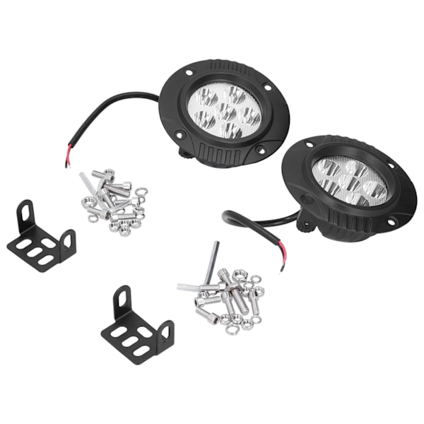 5 tommers rund frontlysknapp med integrert LED-lampe 6000K 6000LM høy lysstyrke IP67 vanntett