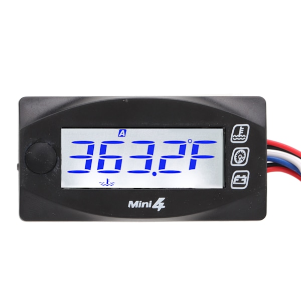 Moottoripyörän Sininen Valo LCD Veden Lämpötilamittari 3-Tie Liitäntä Johtosarja Termometri Sarja 18mm/0.71in