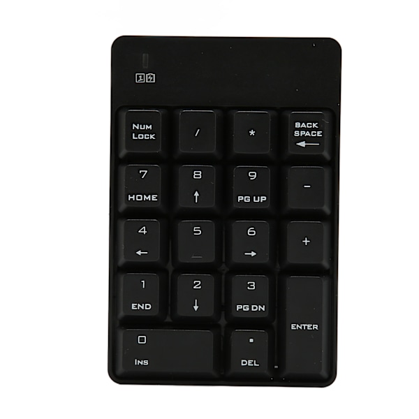 Numerisk tastatur SK 51AG 2.4G Trådløs 18 Taster Myk Trykk USB Num Pad for Hjemmekontor Svart