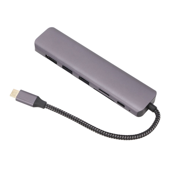 USB-C Hub 7-i-1 4K 1 Gbps Ethernet 100W PD 2 USB3.0-portar USB till HDMI Multiport-adapter