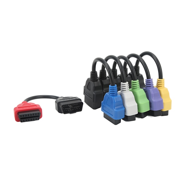6 st OBD2-kabeladapter Professionell diagnostisk skannerkabelbyte för Fiat
