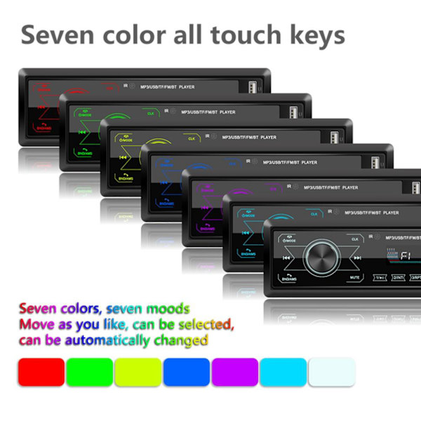 12V 1DIN Auto Bluetooth Radio Stereo MP3-soitin Multimediasoitin Radio Kaukosäädin MP3-soitin