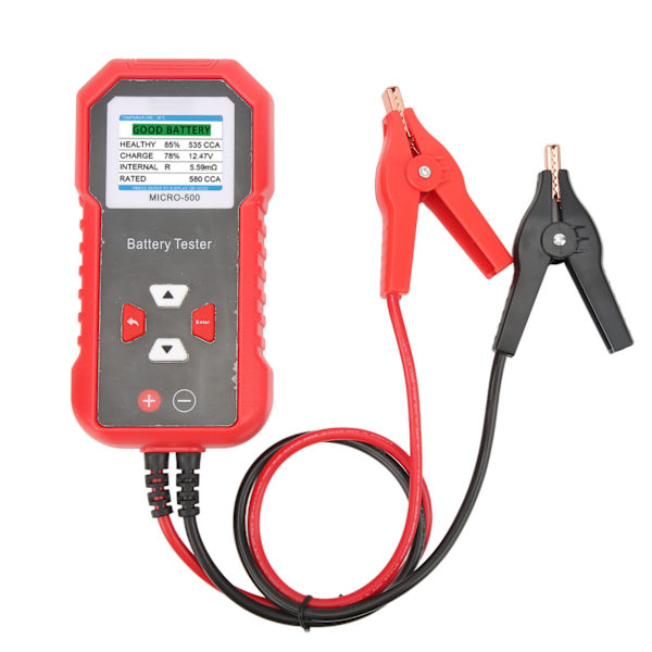 för MICRO‑500 batteritestare 8 språk LCD färgglad skärm Clear Vision QR-kod för bilmotorcykel
