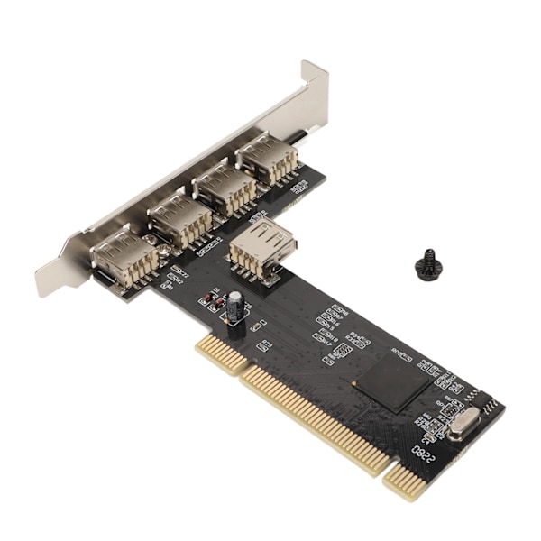 PCI til USB2.0 Intern Udvidelseskort 5 Porte 480Mbps Plug and Play 4 Eksterne 1 Intern PCI Udvidelse til USB Adapter Hub