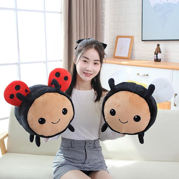 30cm Söt Supermjuk Bi Plyschdocka Leksak Kawaii Bi Plysch Kudde Stoppad Djur Docka
