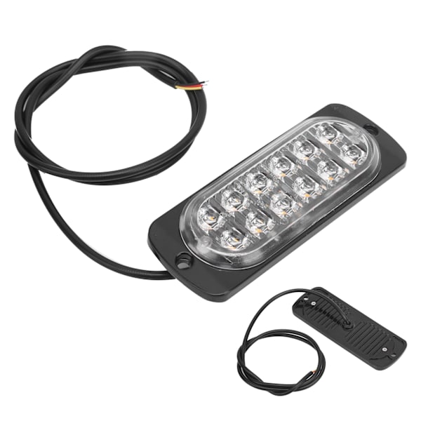 12V 12LED-blink Blinklys Nødadvarselslampe Gul belysning til bilmotorcykellastbil