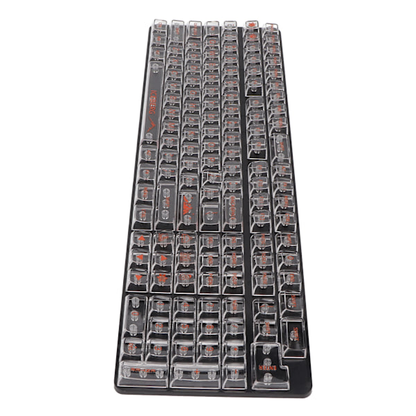 132 Taster for Mekanisk Tastatur CBSA Høyde Transparent Ergonomisk DIY Klare Taster Hvite Oransje Bokstaver